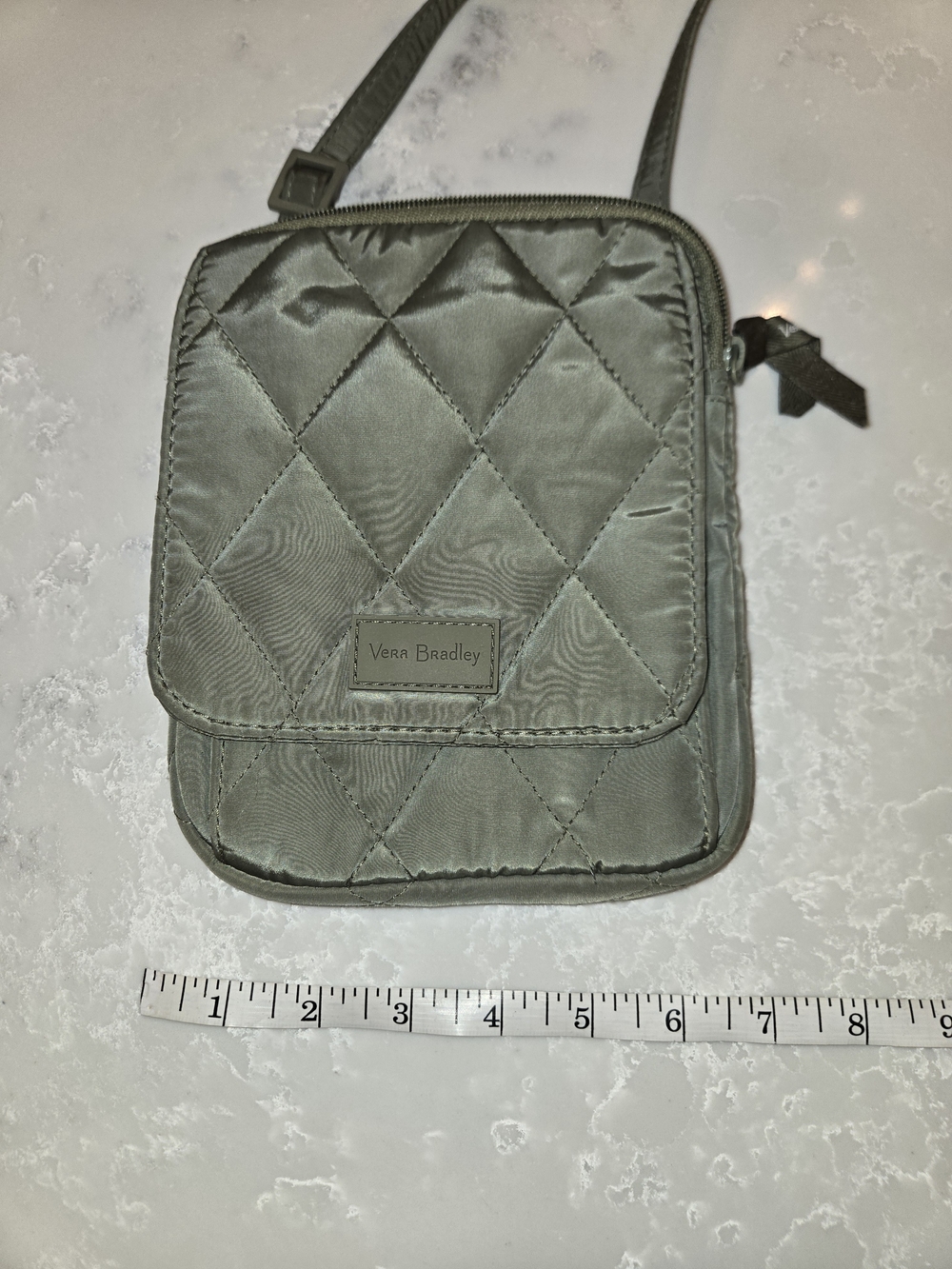 Vera Bradley Quilted Crossbody Bag in Olive Green